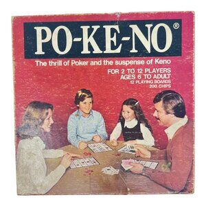 Po-Ke-No Board Game Pokeno Poker Keno Game 1970s Vintage Complete